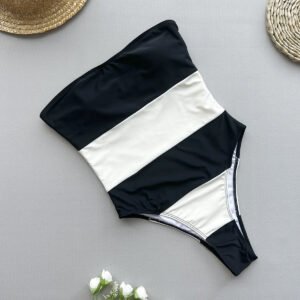 Striped One-Piece Swimsuit
