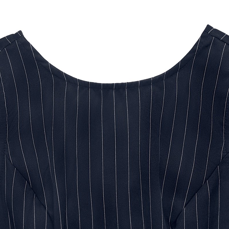Striped Sleeveless A-Line Dress