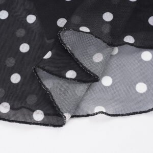 Polka Dot Mesh Mini Skirt