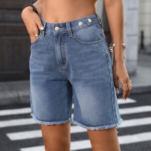 Frayed Denim Shorts