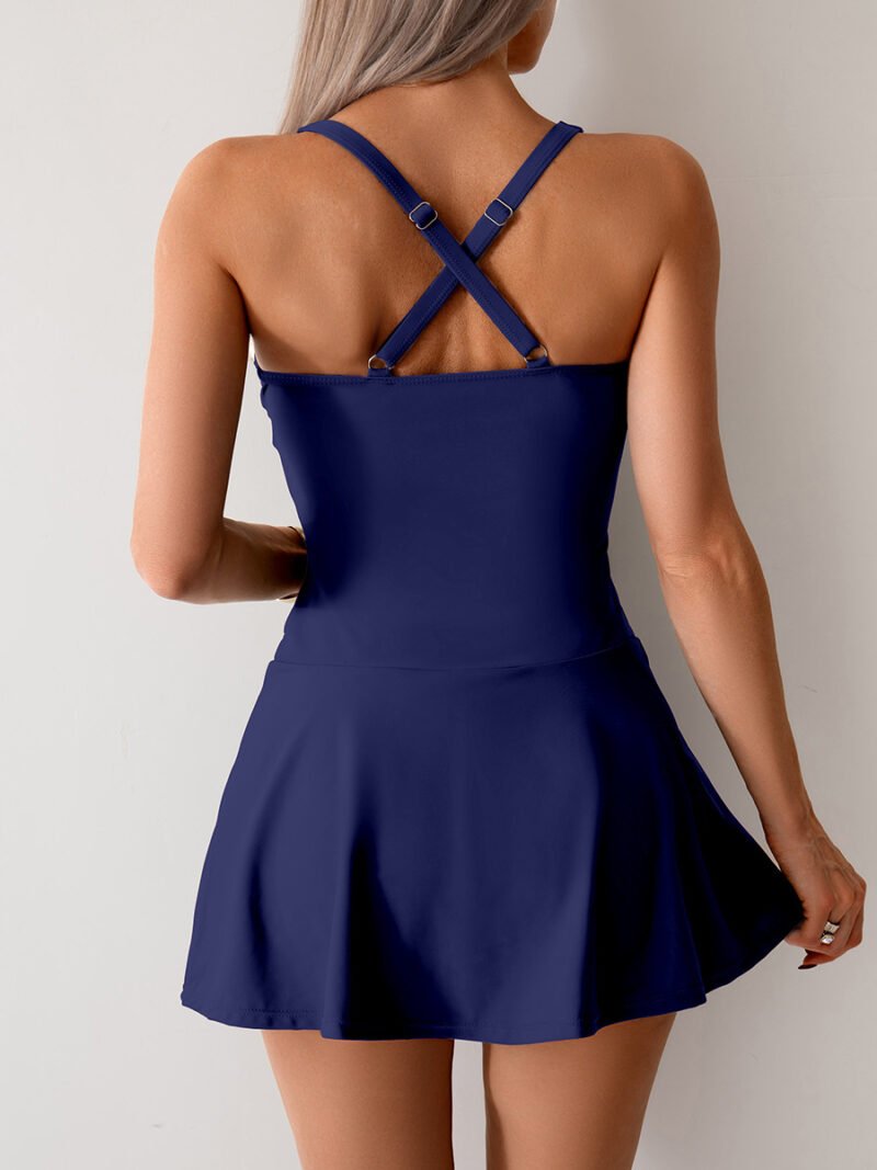 Ruched Split Swim Skirt
