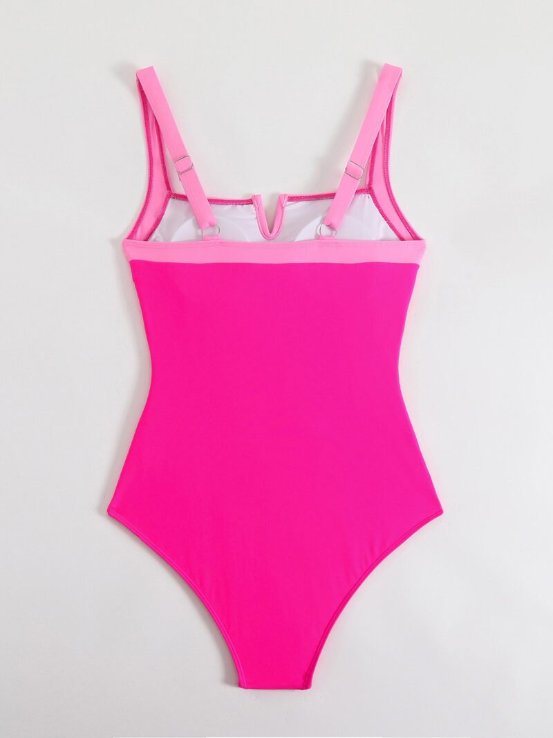 Ruched Color Block Swimsuit
