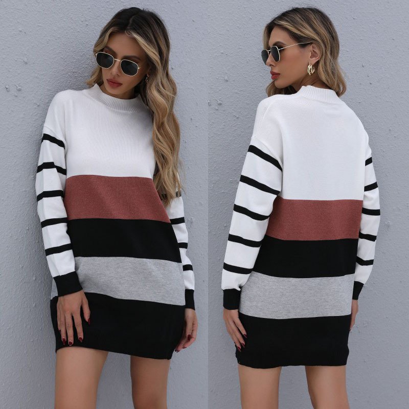 Color Block Sweater Dress