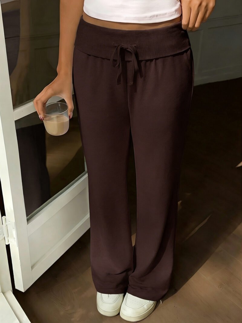 Regular Rise Straight Pants