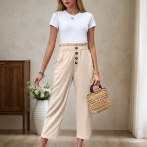 High Rise Cropped Pants