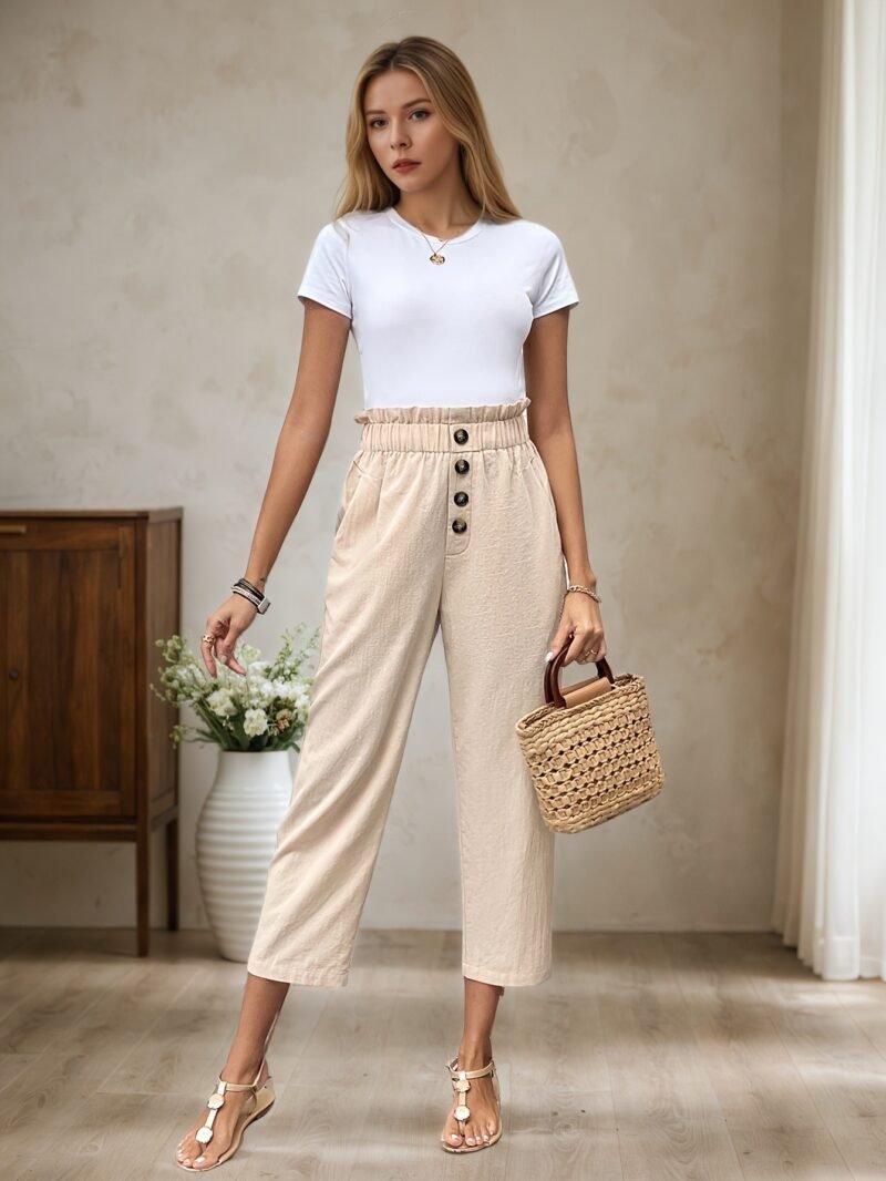 High Rise Cropped Pants