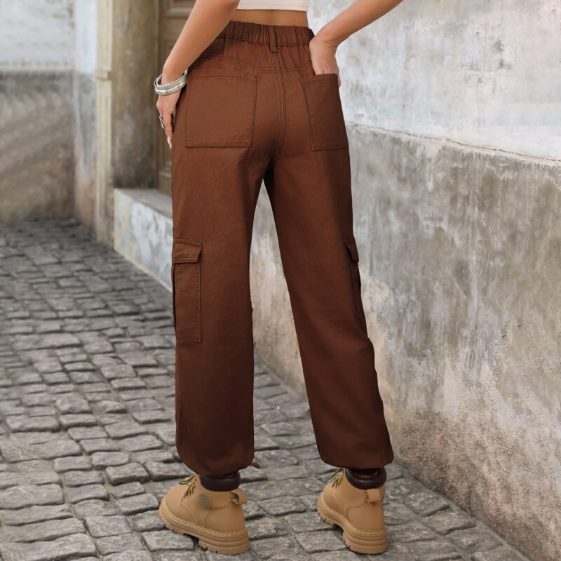 High Rise Straight Denim Trousers