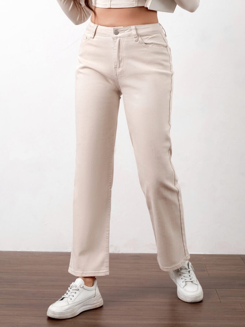 High Rise Straight Jeans