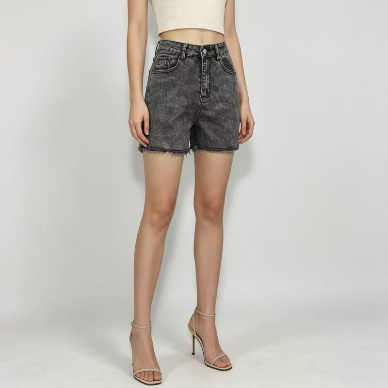 High Rise Denim Shorts