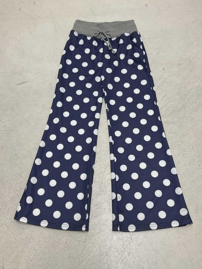 Polka Dot Straight Trousers