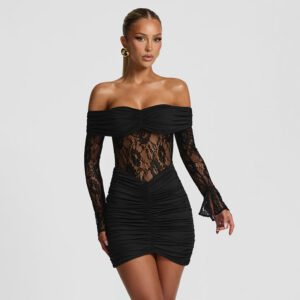O1CN01LYfyET1u13zSFQnB2_2219806755976-0-cib.jpg Off Shoulder Lace Mini Dress