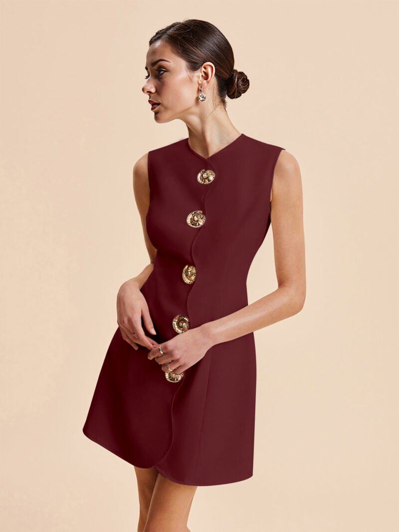 Sleeveless A-Line Mini Dress