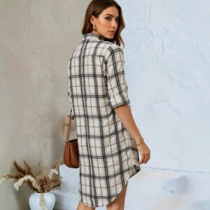 Plaid Shirt Dress