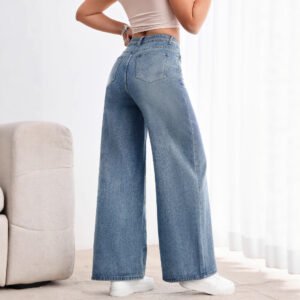 High Waist Straight Leg Jeans