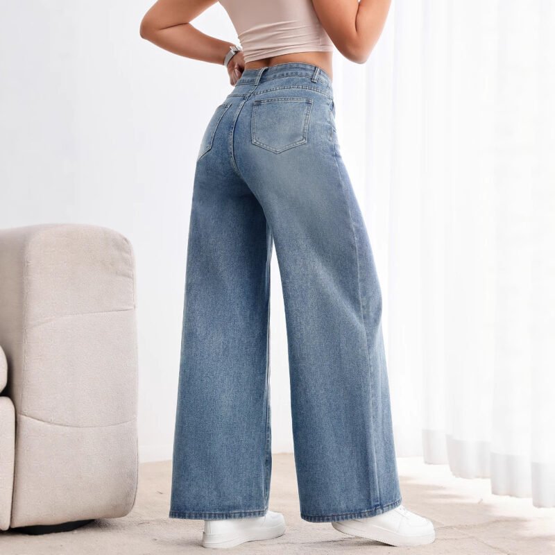 High Waist Straight Leg Jeans