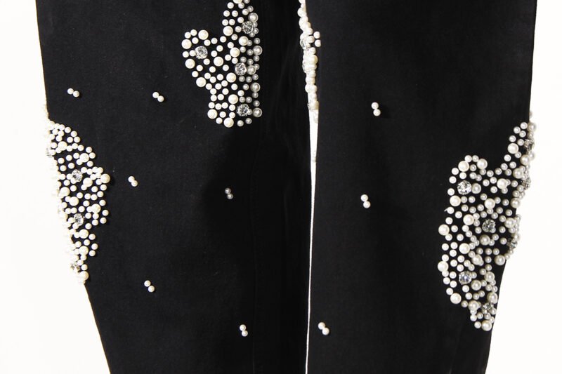 Beaded Straight Jeans