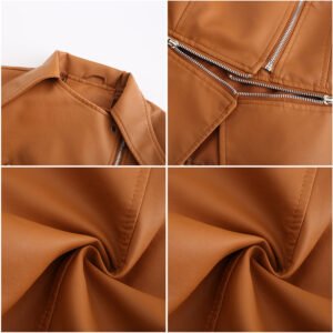 Slim Fit PU Leather Jacket