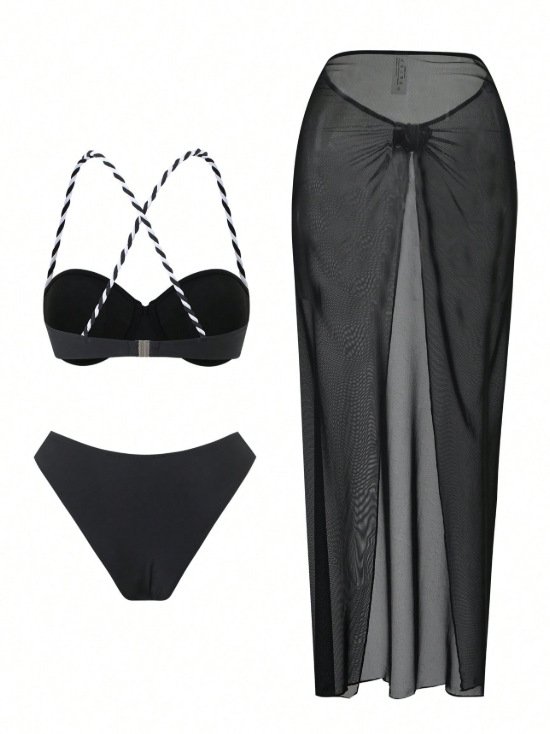 Lace Up Bikini Set