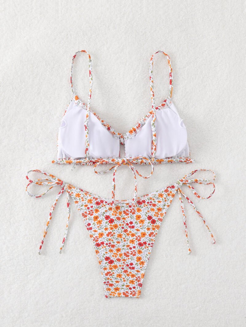 Ruched Floral Bikini