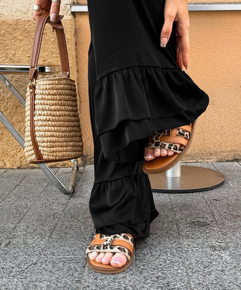 Ruched Straight Trousers