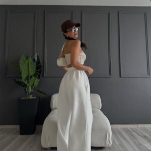 High Rise Straight Trousers