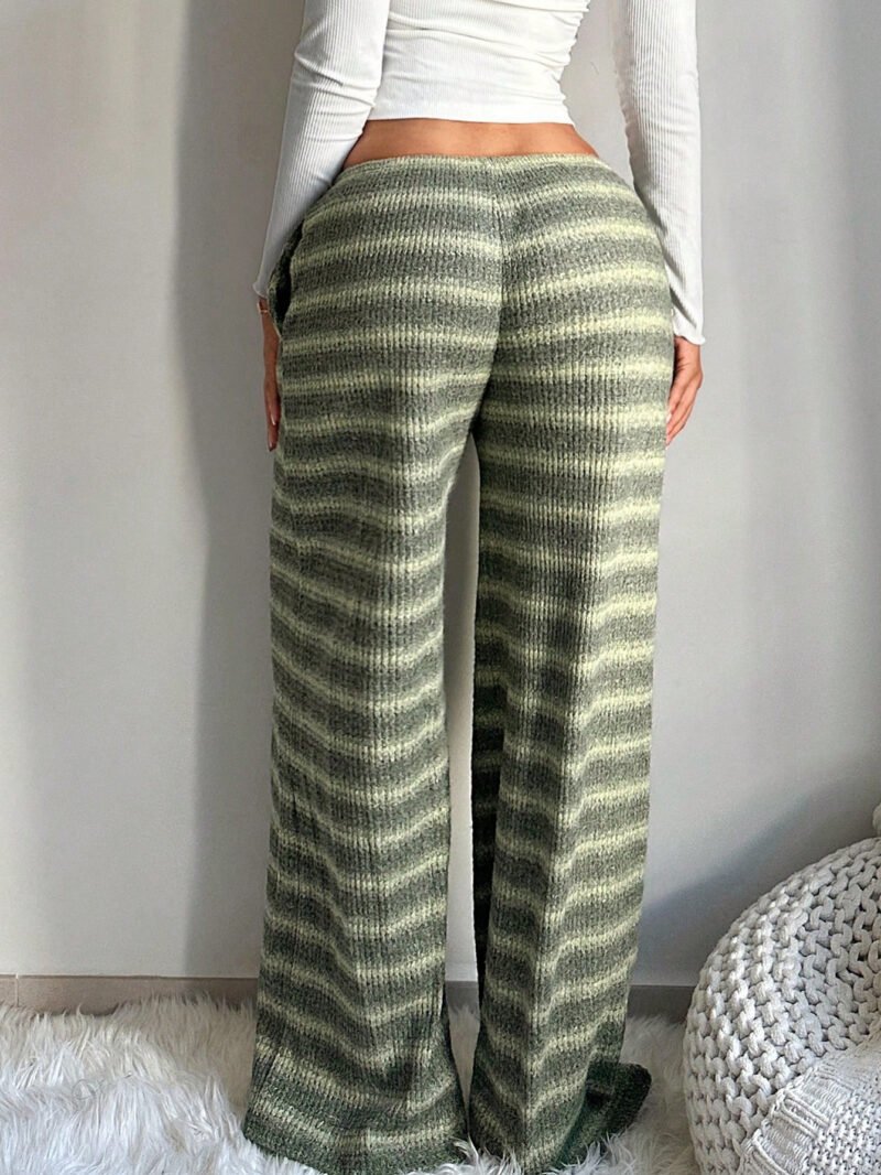 Striped Straight-Leg Pants