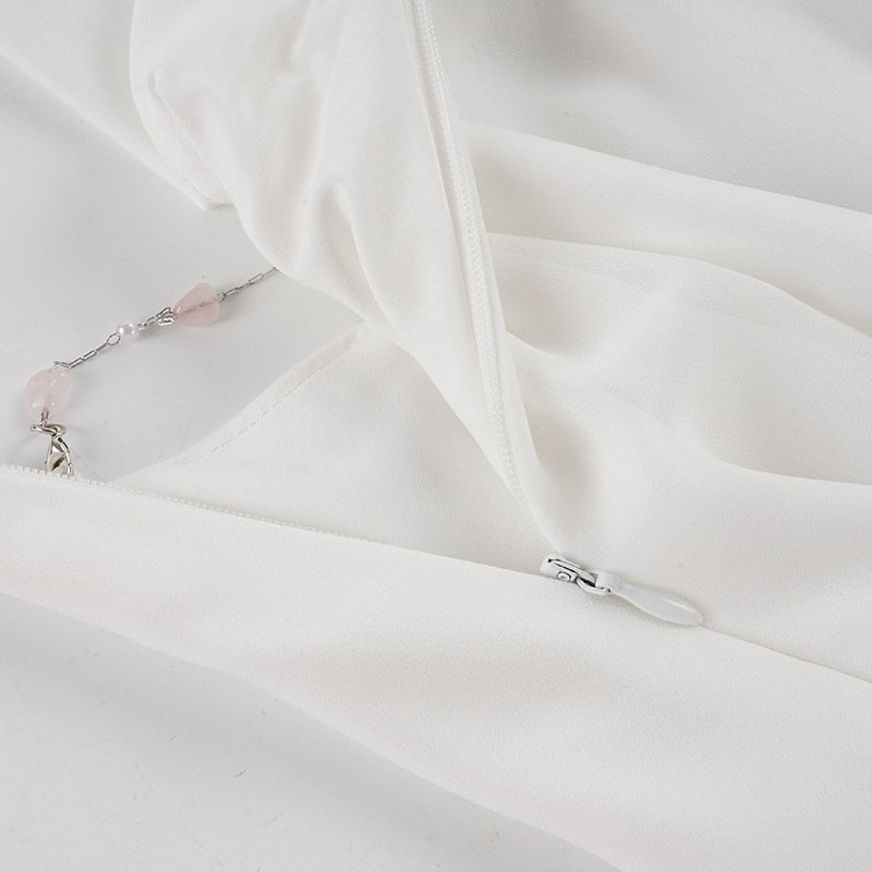 Backless Halter A-Line Dress