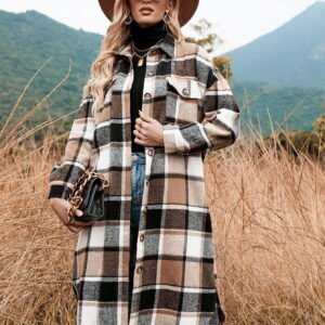 Plaid Trench Jacket