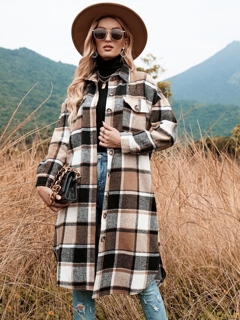Plaid Trench Jacket