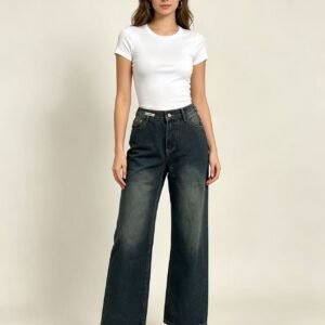 High Rise Straight Leg Jeans
