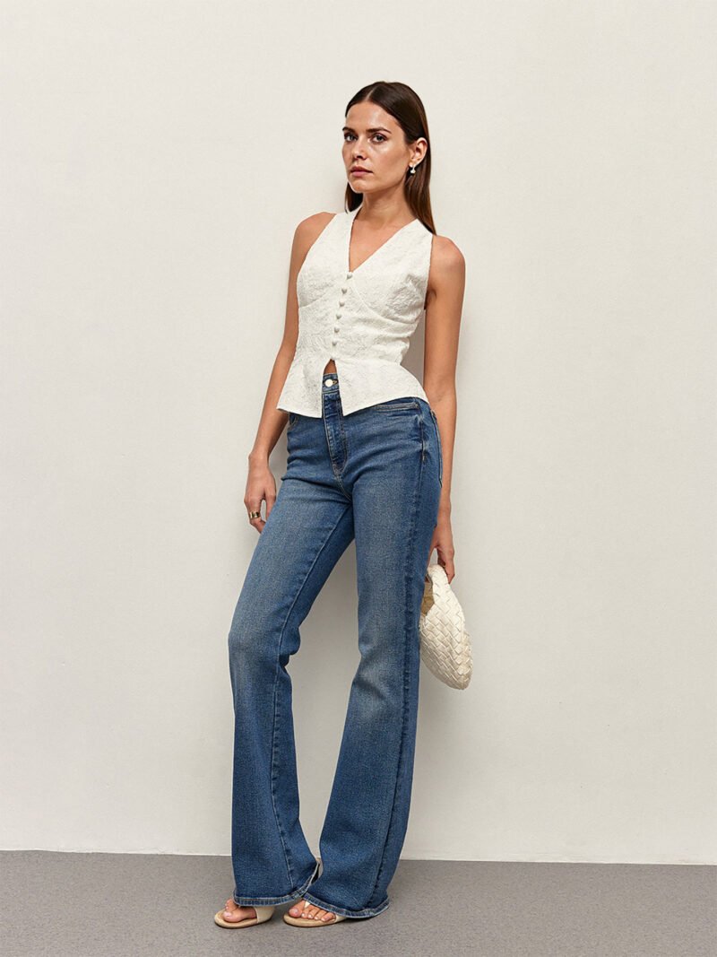 Lace Trim Sleeveless Vest