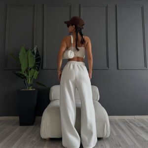 High Rise Straight Trousers