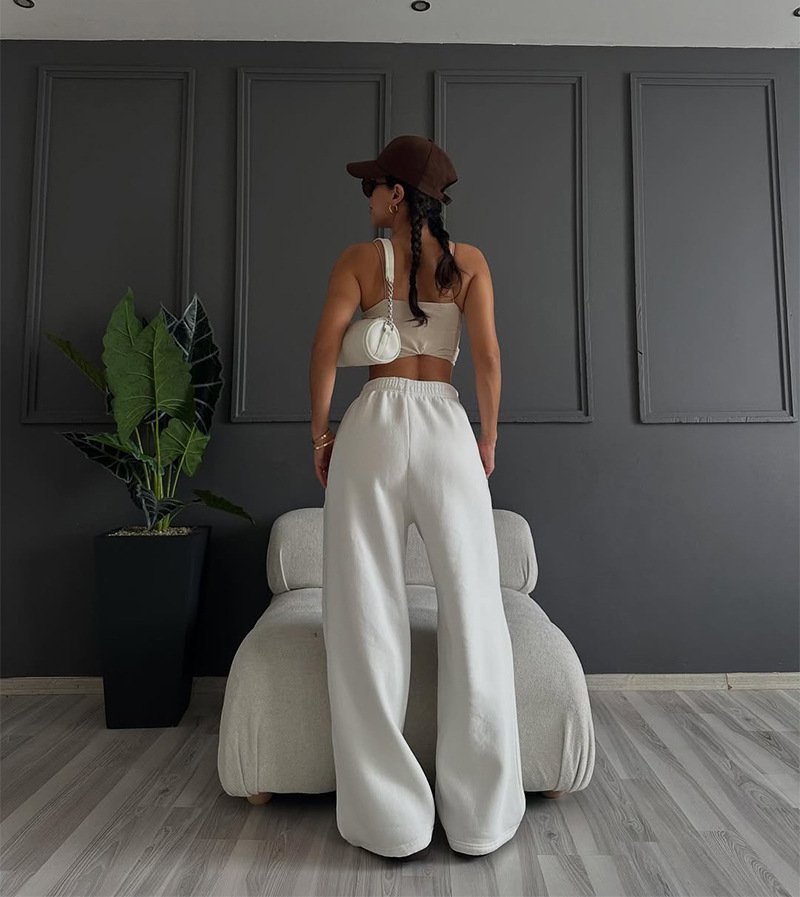 High Rise Straight Trousers