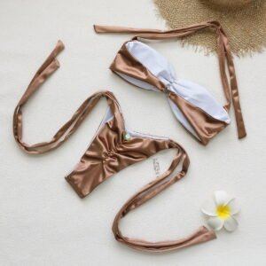 Strapless Ruched Bikini Set
