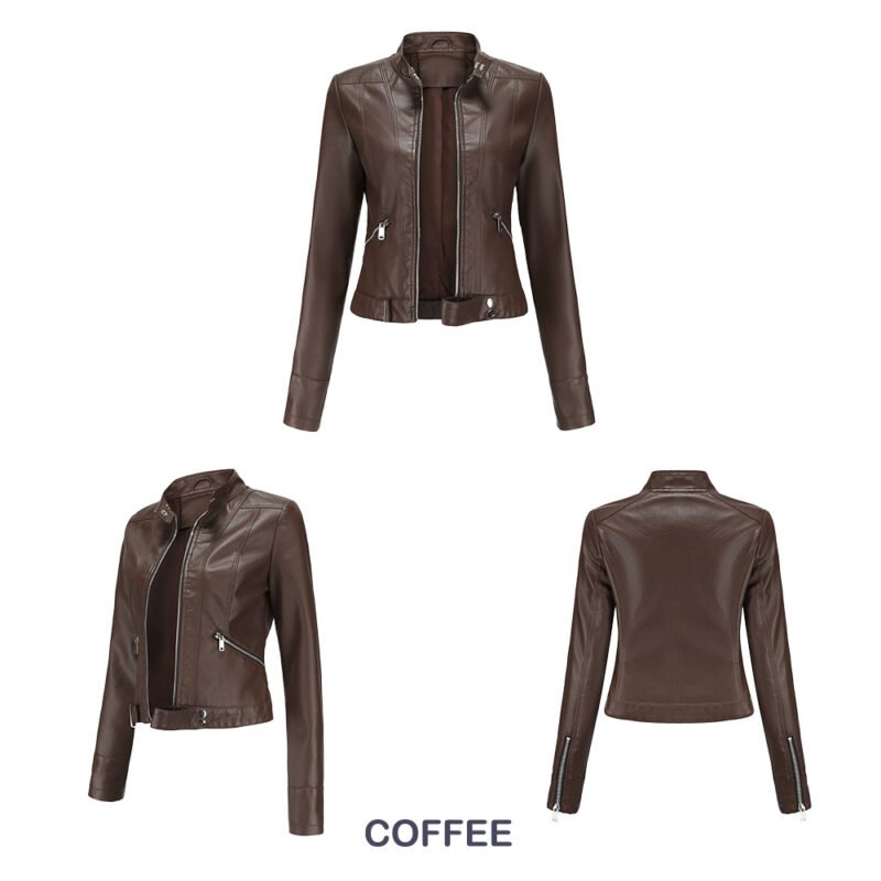 Faux Leather Zip Jacket