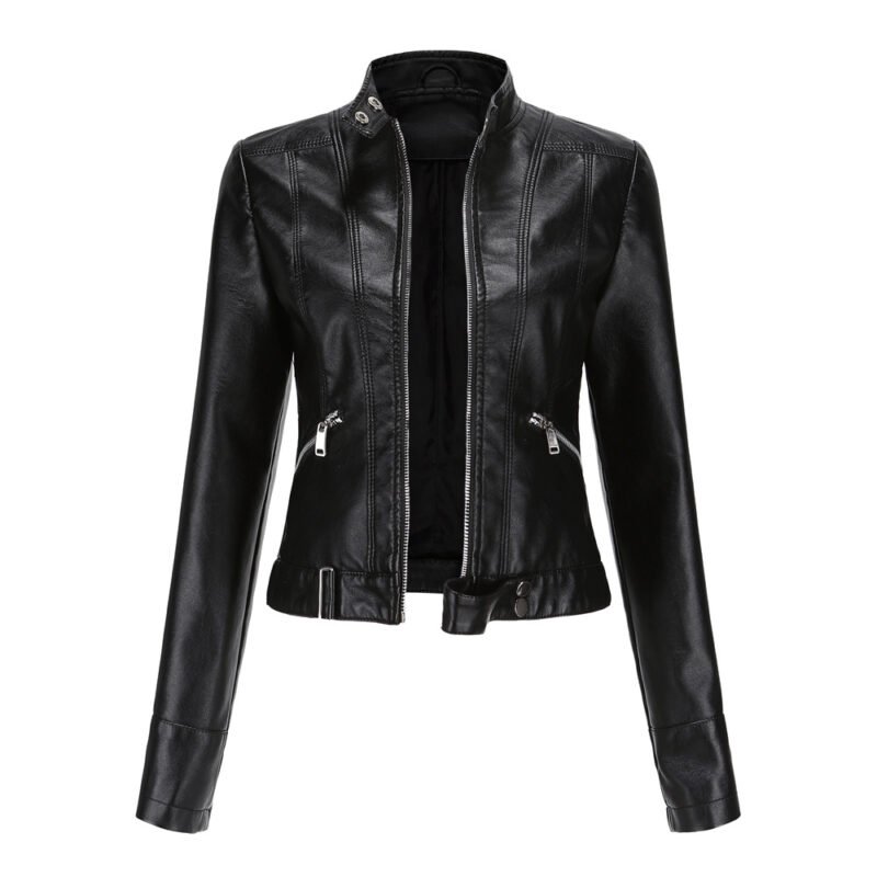 Faux Leather Zip Jacket