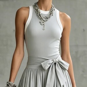 Ruched Sleeveless Maxi Dress