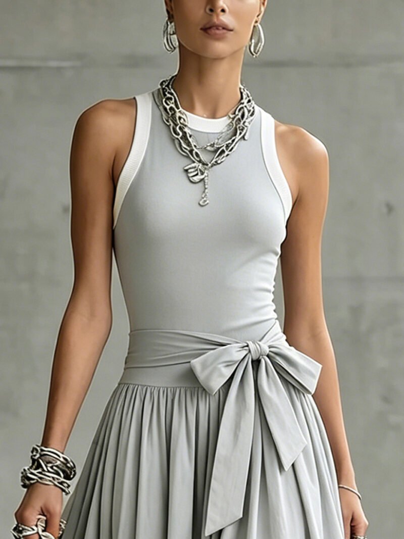 Ruched Sleeveless Maxi Dress