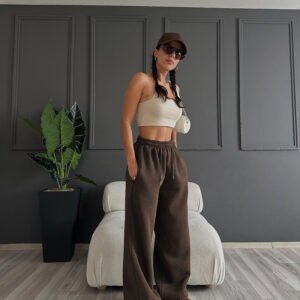 High Rise Straight Trousers