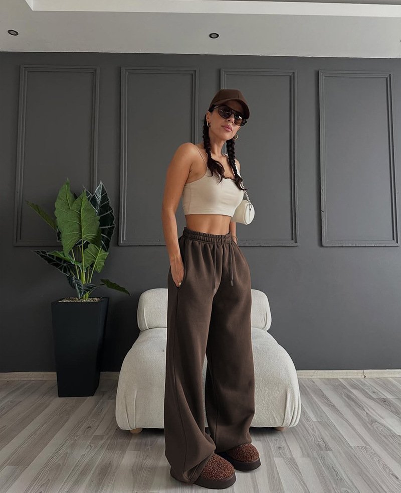 High Rise Straight Trousers