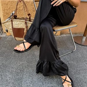 Ruched Straight Trousers