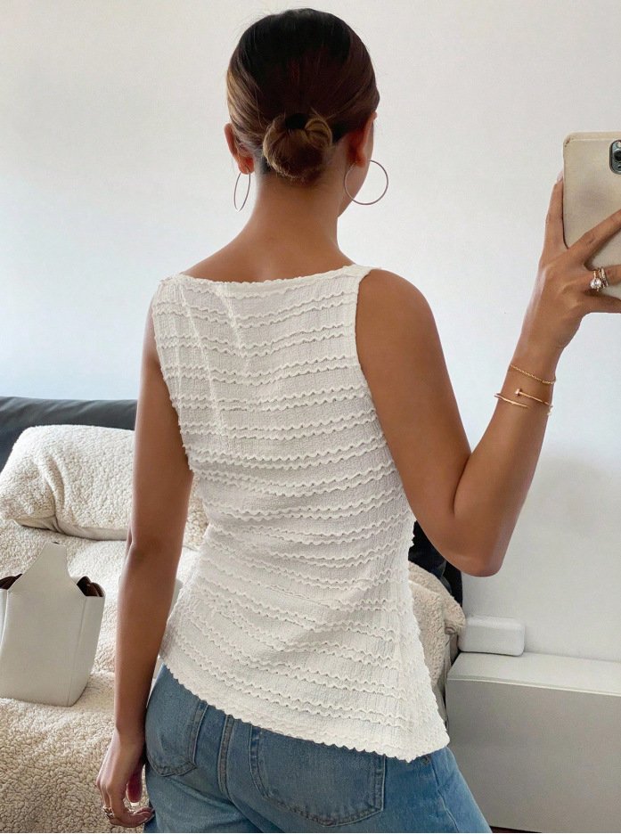 Single Breasted Sleeveless Vest