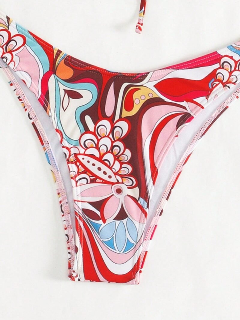 Printed Strapless Swimsuit