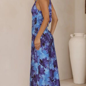 Floral Halter Maxi Dress