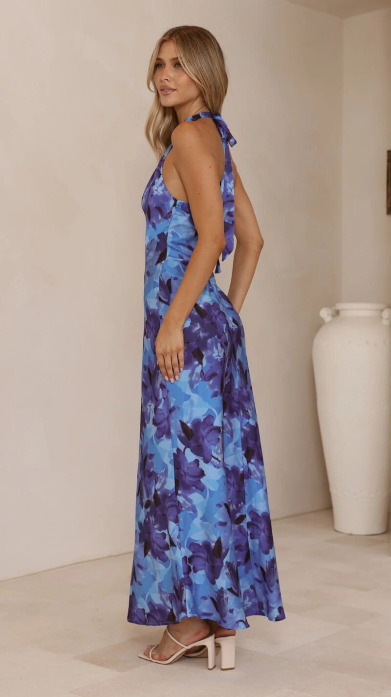 Floral Halter Maxi Dress