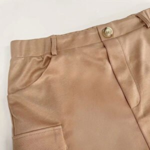 Button Pocket A-Line Skirt