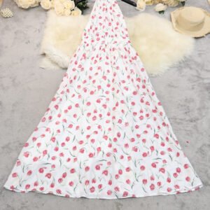 Halter Floral Maxi Dress