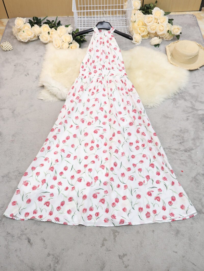 Halter Floral Maxi Dress