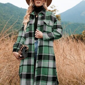 Plaid Trench Jacket