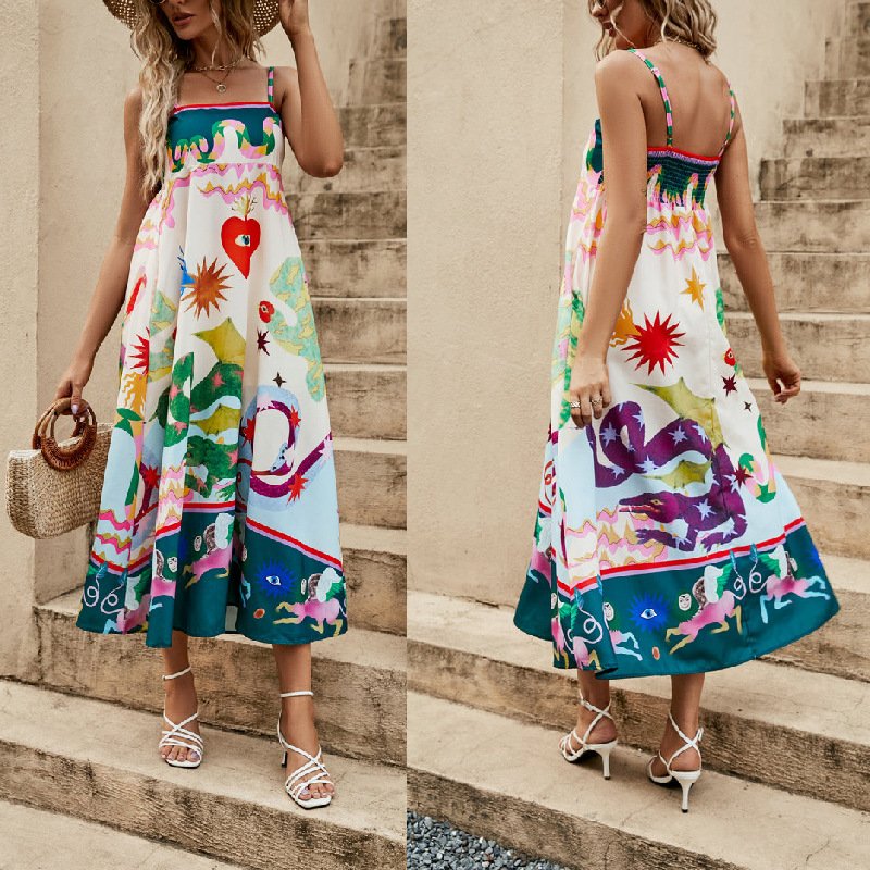 Floral Linen Maxi Dress